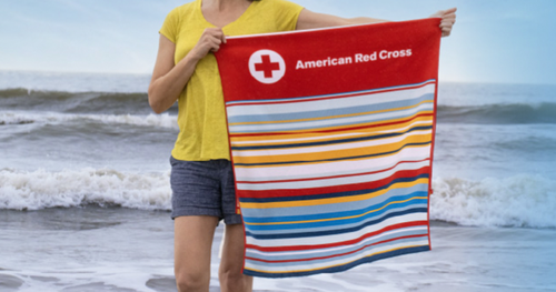Free Red Cross Beach Towel When you Give Blood